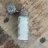 Salt bottle, cut glass, silver metal, Napoleon III, 19th century, object of curiosity, decor