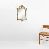 Solid copper 20th Century French Louis XV style beveled wall mirror