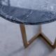 Oval dining table in grey marble Emperador