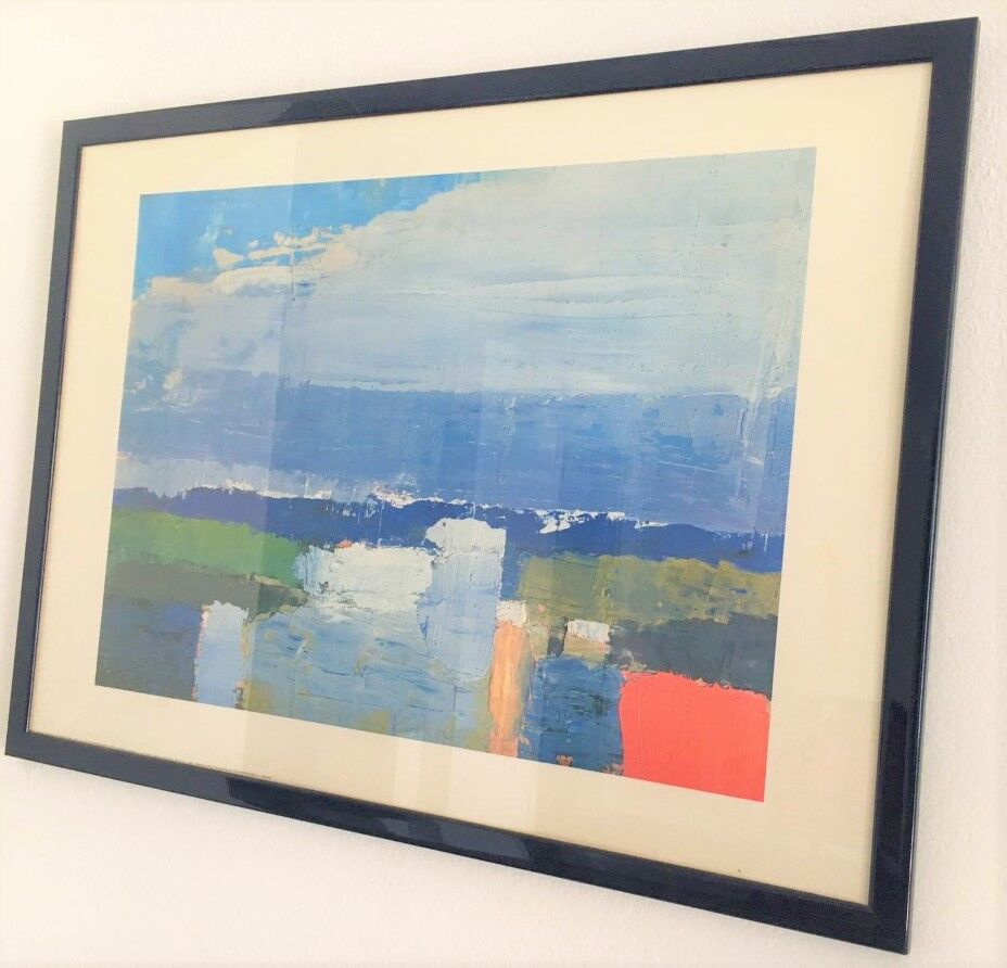 Stael's Nicales framed poster "Landscape of the noon, 1953"