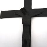 Wrought iron wall crucifix in the style of Jean Touret Marolles, 1950s