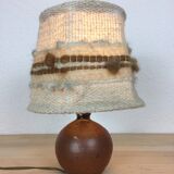 Sandstone ball lamp and wool day lampshade