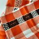 Tablecloth and 14 napkins – orange – 60s-70s – bistro pop style