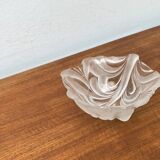 Vintage heavy floral glass bowl from Walther Glas, 1970s.