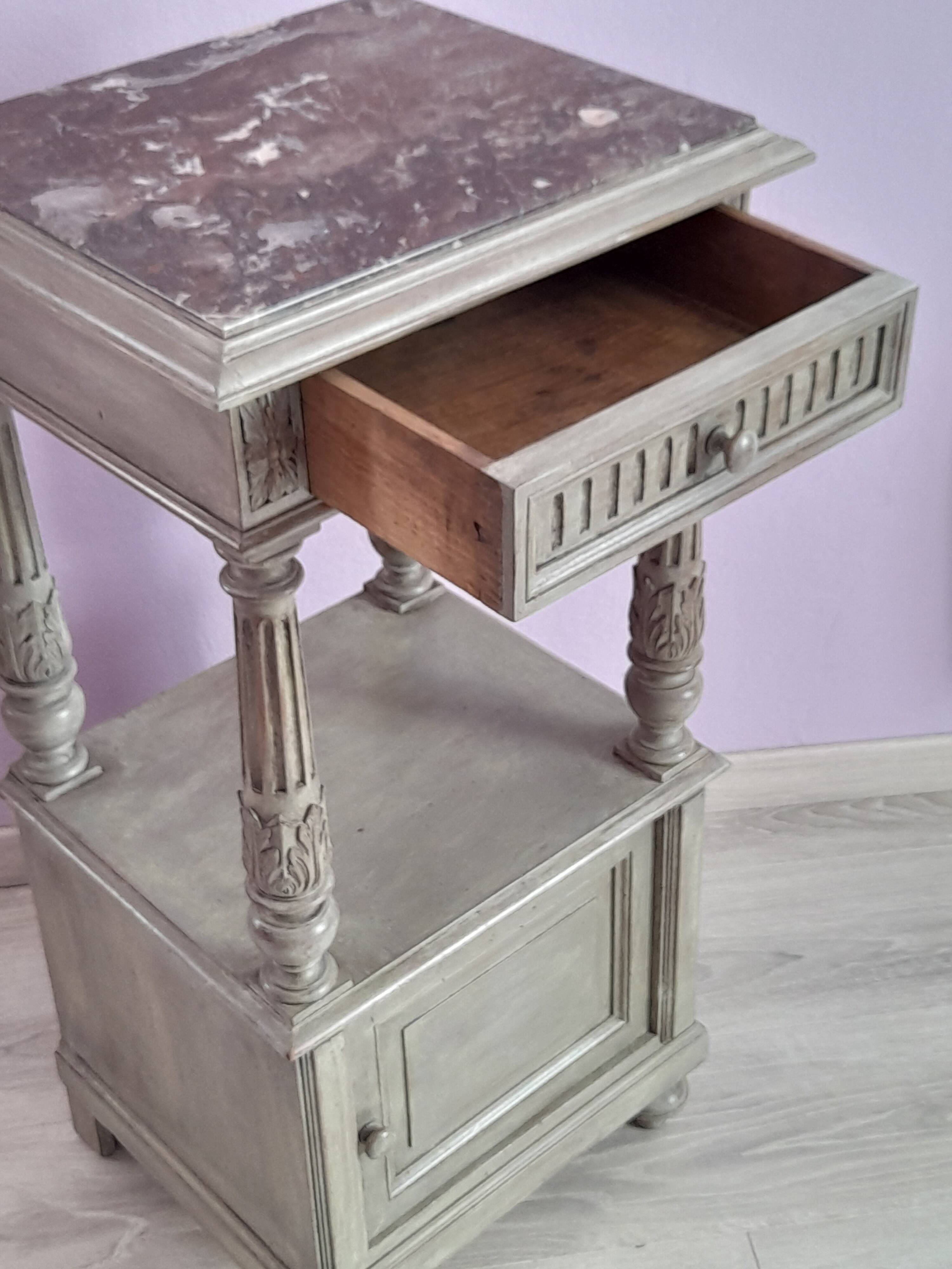 Lacquered bedside table early 20th century