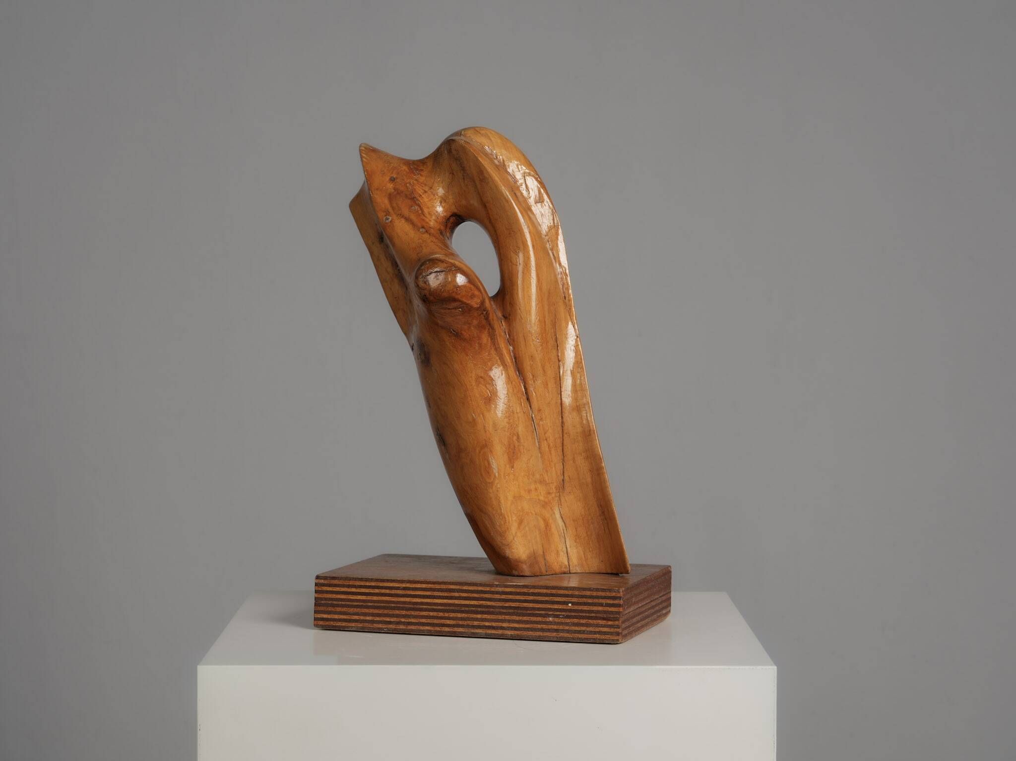 Organic wood sculpture by H. Hinfelaar, Netherlands, 1980s