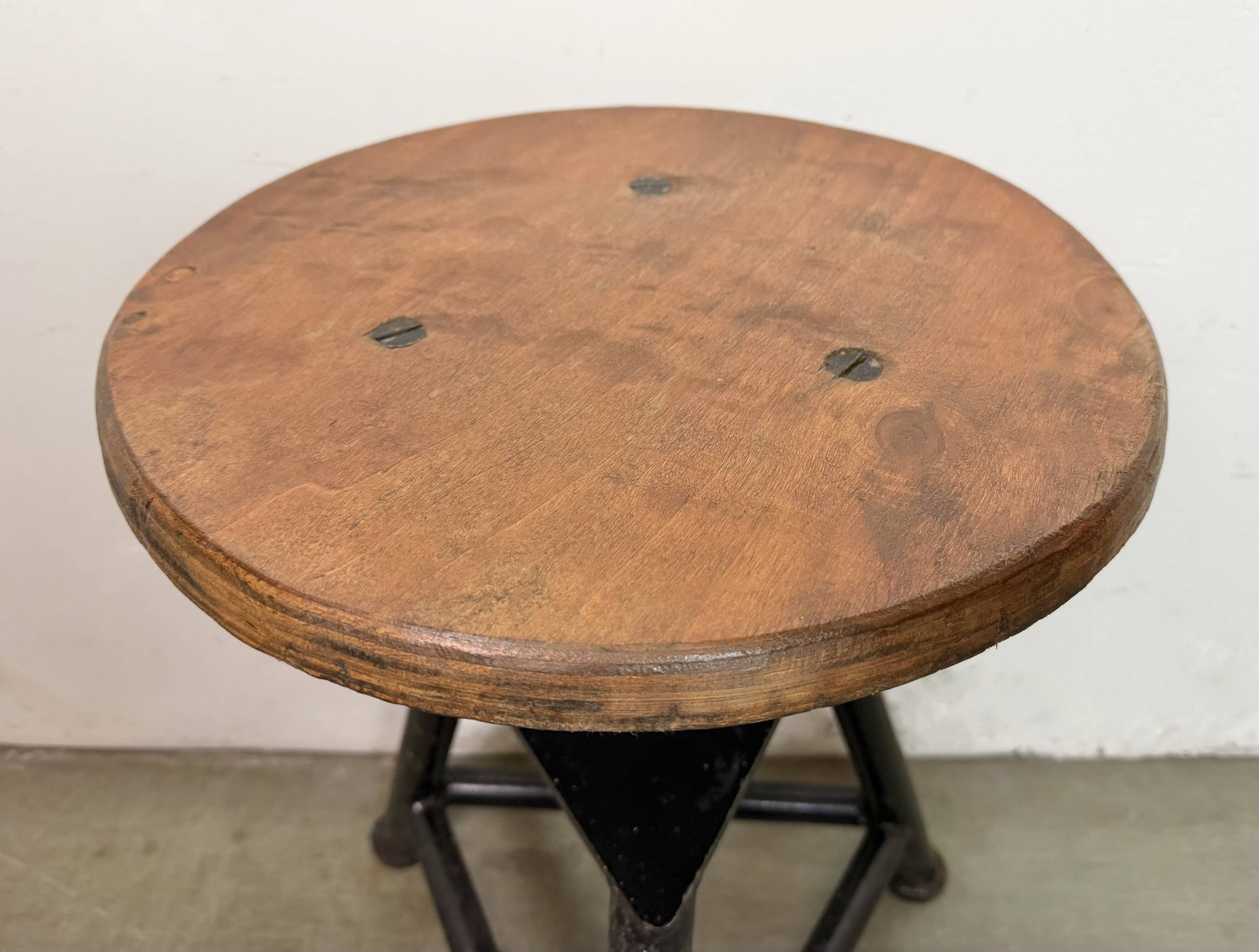 Black Industrial Workshop Swivel Stool, 1960s