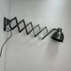 Ancienne lampe applique accordeon industrielle bauhaus