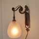 Art Nouveau wall lamp in glass paste and wrought iron by Schneider - Nancy