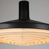 Mid-century industrial danish black pendant lamp, 1960s