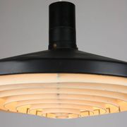 Suspension noire industrielle mid-century, danemark, 1960s