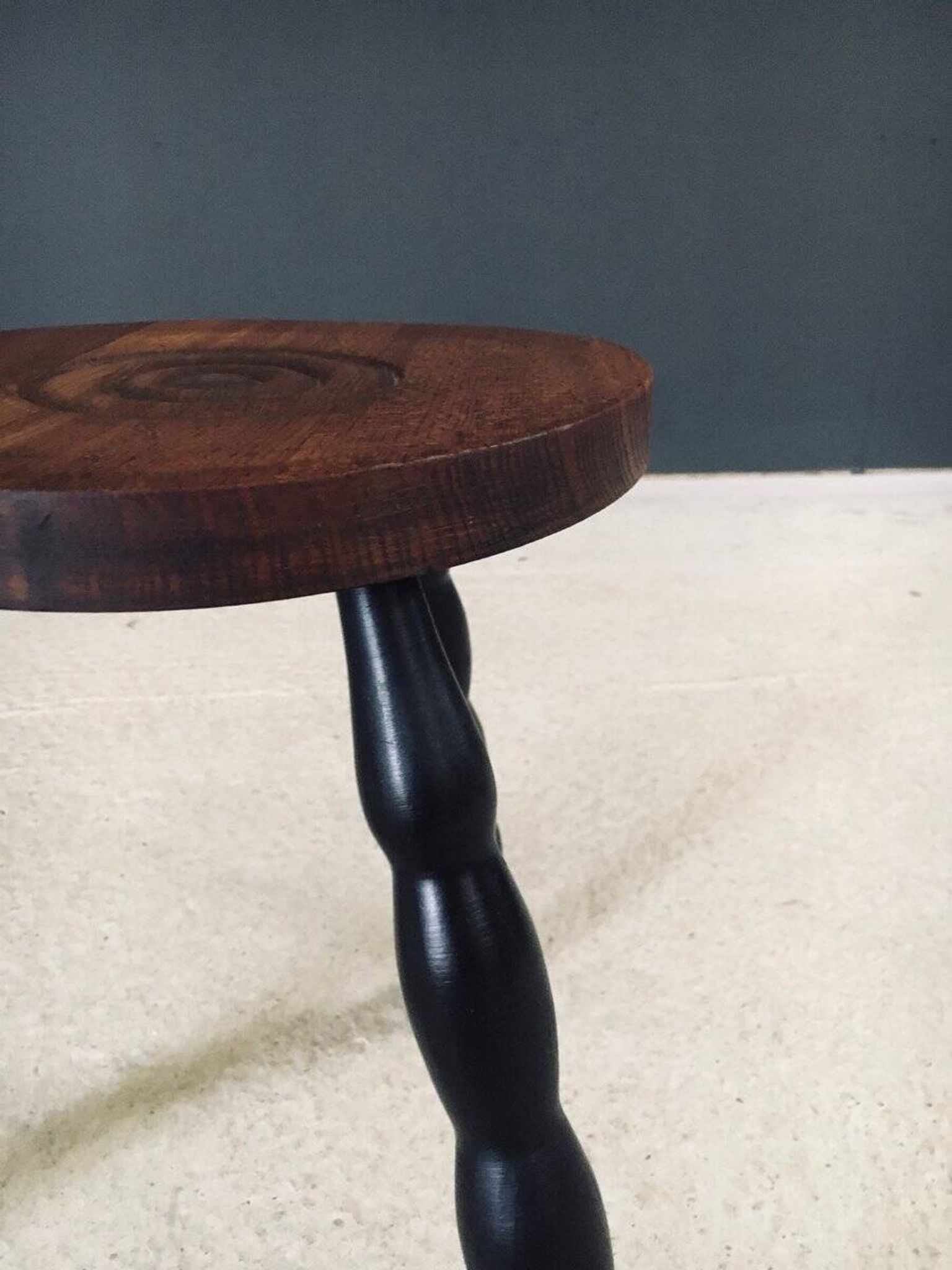 French Bobbin Tripod Stool, 1940s