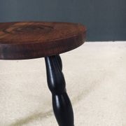 French Bobbin Tripod Stool, 1940s