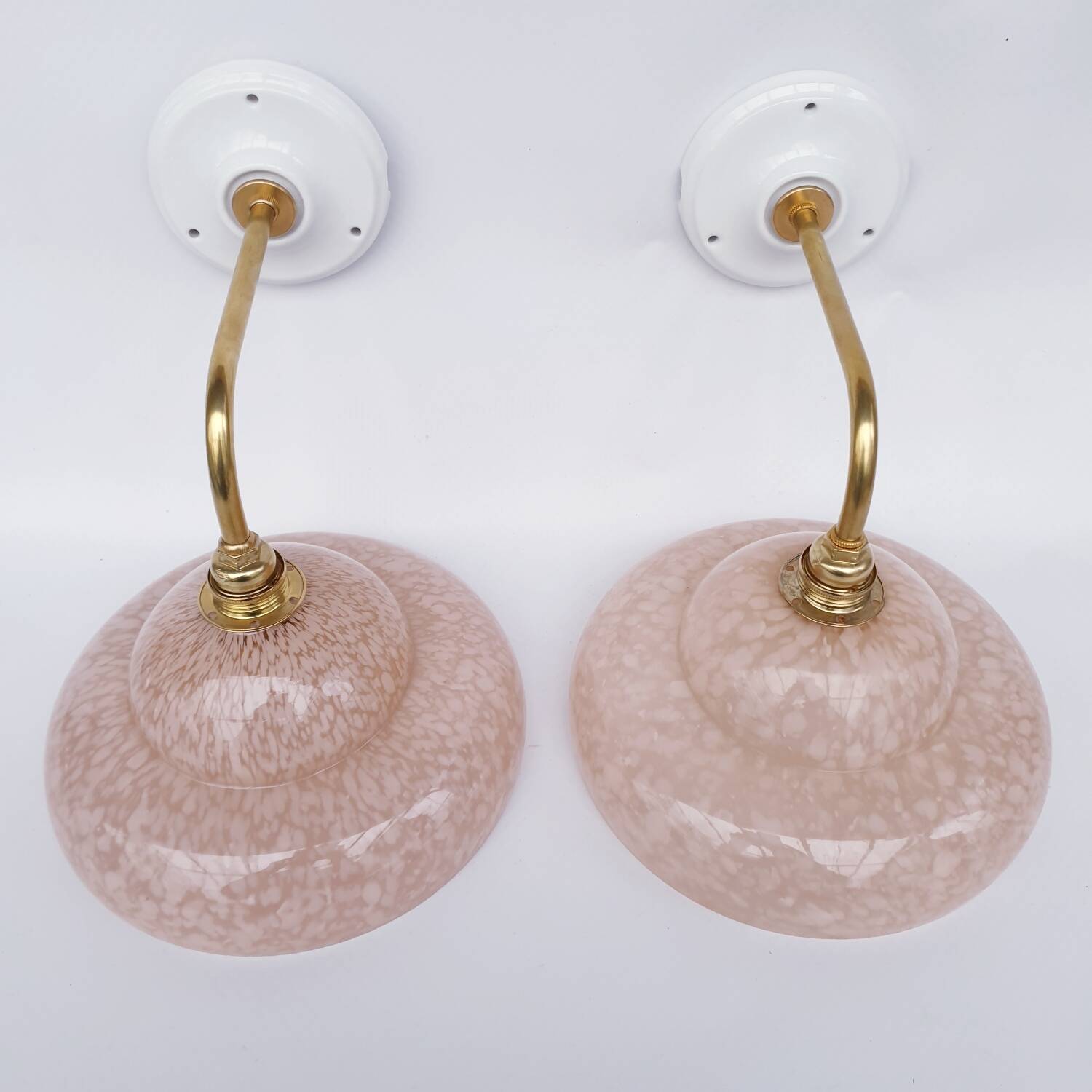 Swan neck and Clichy glass wall lights