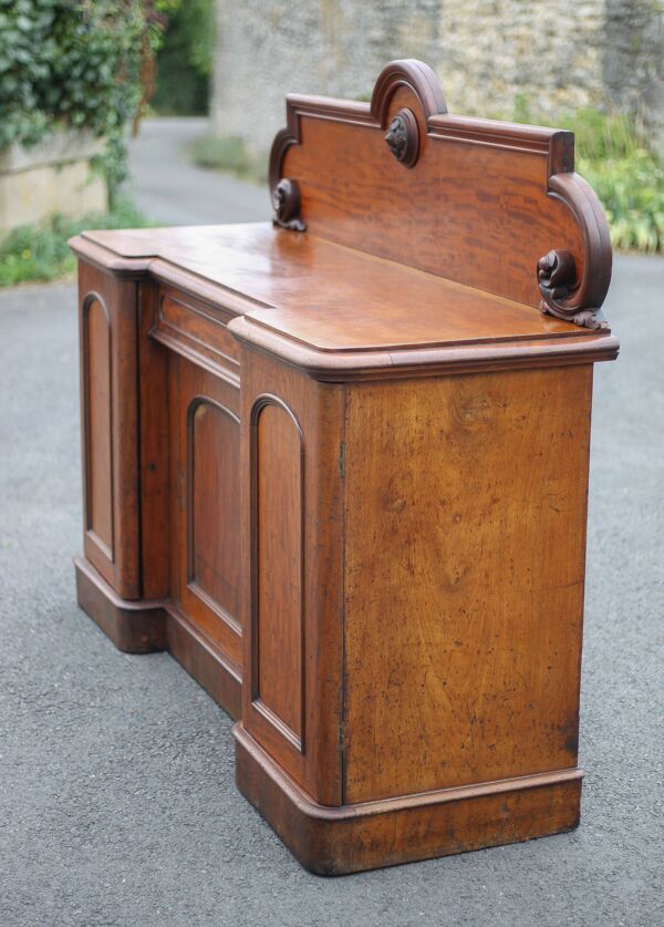 Meuble bois d'acajou ancien, meuble comptoir anglais, serviteur anglais, meuble buffet