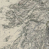 Map of Southern Scotland c1869 Keith Johnston Royal Atlas Hand coloured map