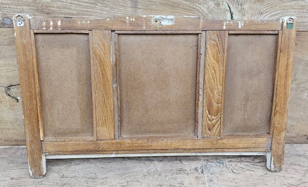 Ancien miroir - étagère triptyque en teck birman