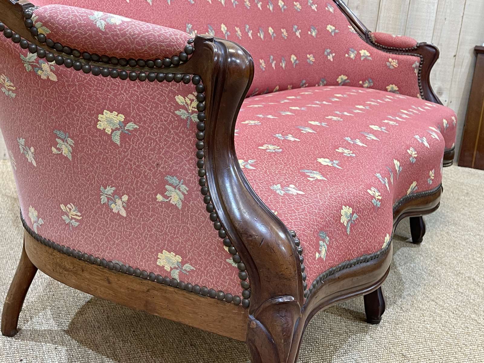 Napoleon III mahogany sofa