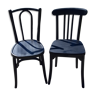 2 vintage wood bistrot chairs