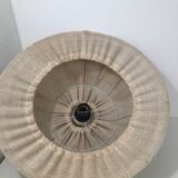 Hanging lamp in linen wood and wool