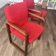 Vintage red armchairs