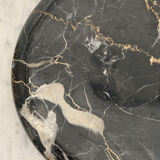 Vintage black marble round ashtray