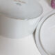 Parure de toilette en porcelaine de Limoges style toile de Jouy rose vintage français