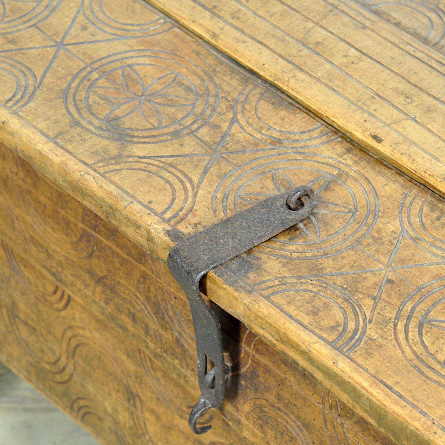antique shepherd's chest, 1850s