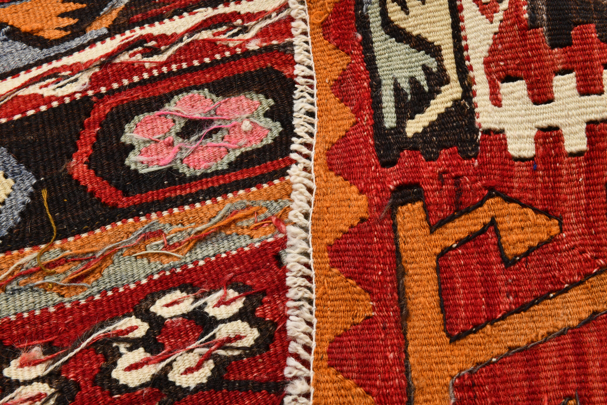 Primitive turkish kilim rug 311x187cm