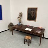 Large writing table from the 1940s in solid oak
