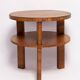 Mid-century modern coffee table, vintage, Art Deco, walnut wood, Poland, 1960s