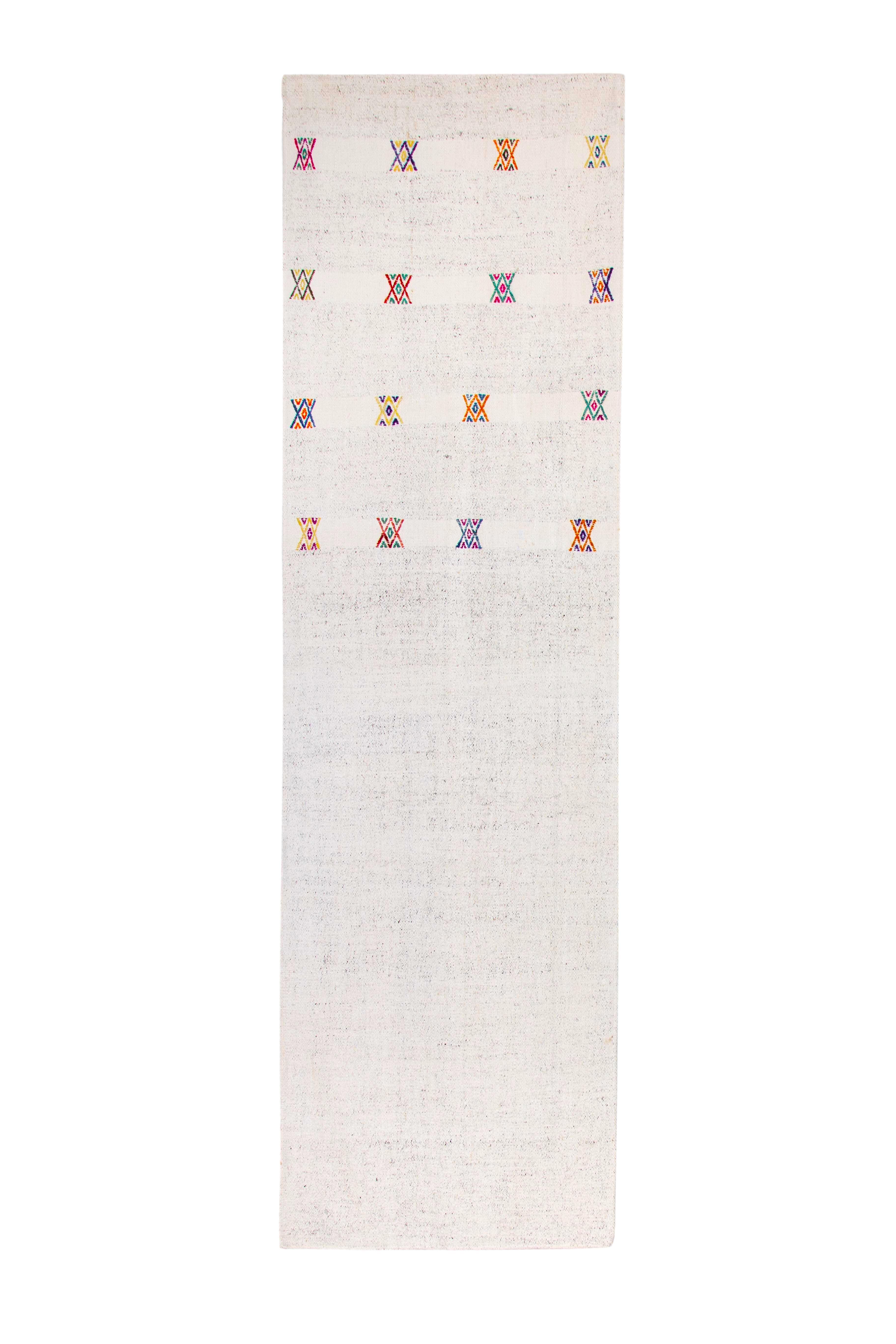 Anatolian hallway kilim carpet 227 x 67 cm