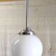Opaline globe pendant light - mid-20th century
