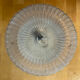 Vintage Black Metal Support + Moulded Glass Ceiling Light Fixture