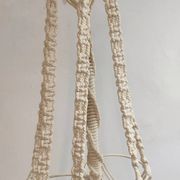 Lámpara de techo de macramé. Spain, 1980s.