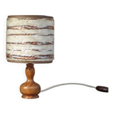 Vintage table lamp, vintage lamp, wooden base lamp with shade.