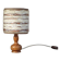 Vintage table lamp, vintage lamp, wooden base lamp with shade.