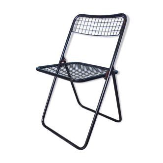 Black 1970 mesh folding chair