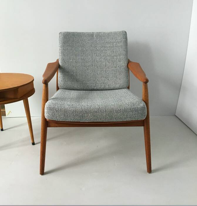 Scandinavian blue gray armchair