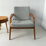 Scandinavian blue gray armchair