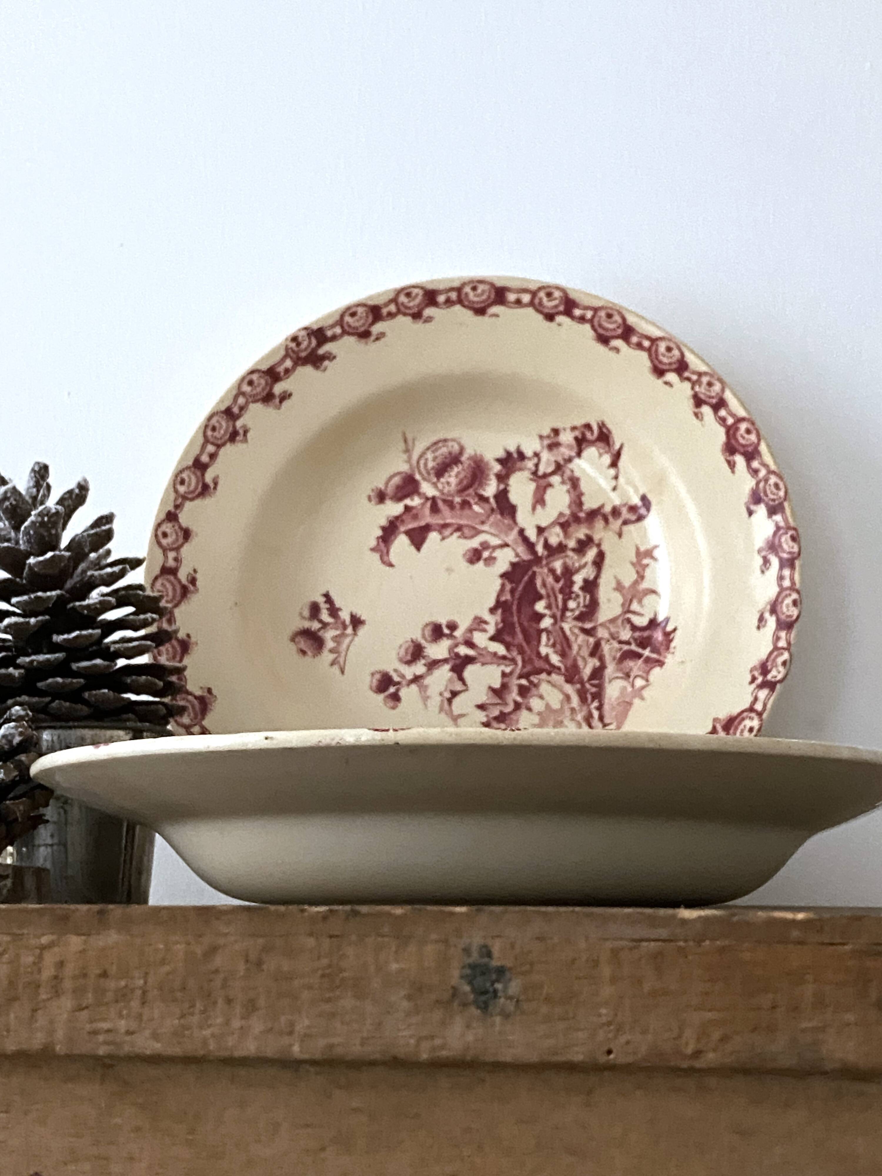 Pair of Gien porcelain plates