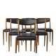 Set of 6 Vintage Teak Dining Chairs 1960s Germany, Mid Century Modern