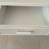 Vintage rattan bedside table from the 70s/80s