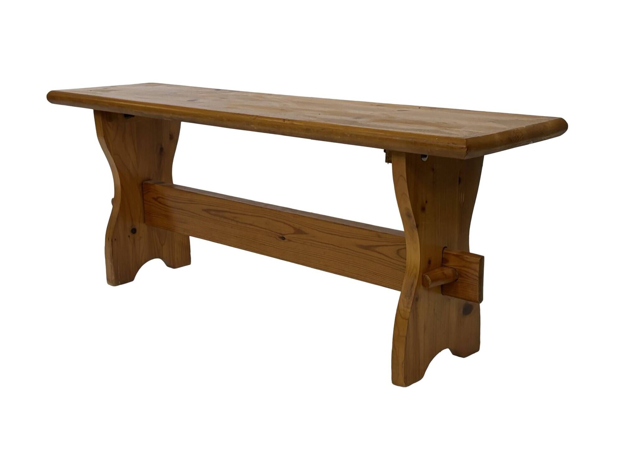 Vintage Pine Bench, 1960s Scandinavian Design small model