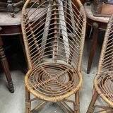 4 bamboo chairs