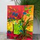 Tableau peinture nature morte bouquet de fleurs 