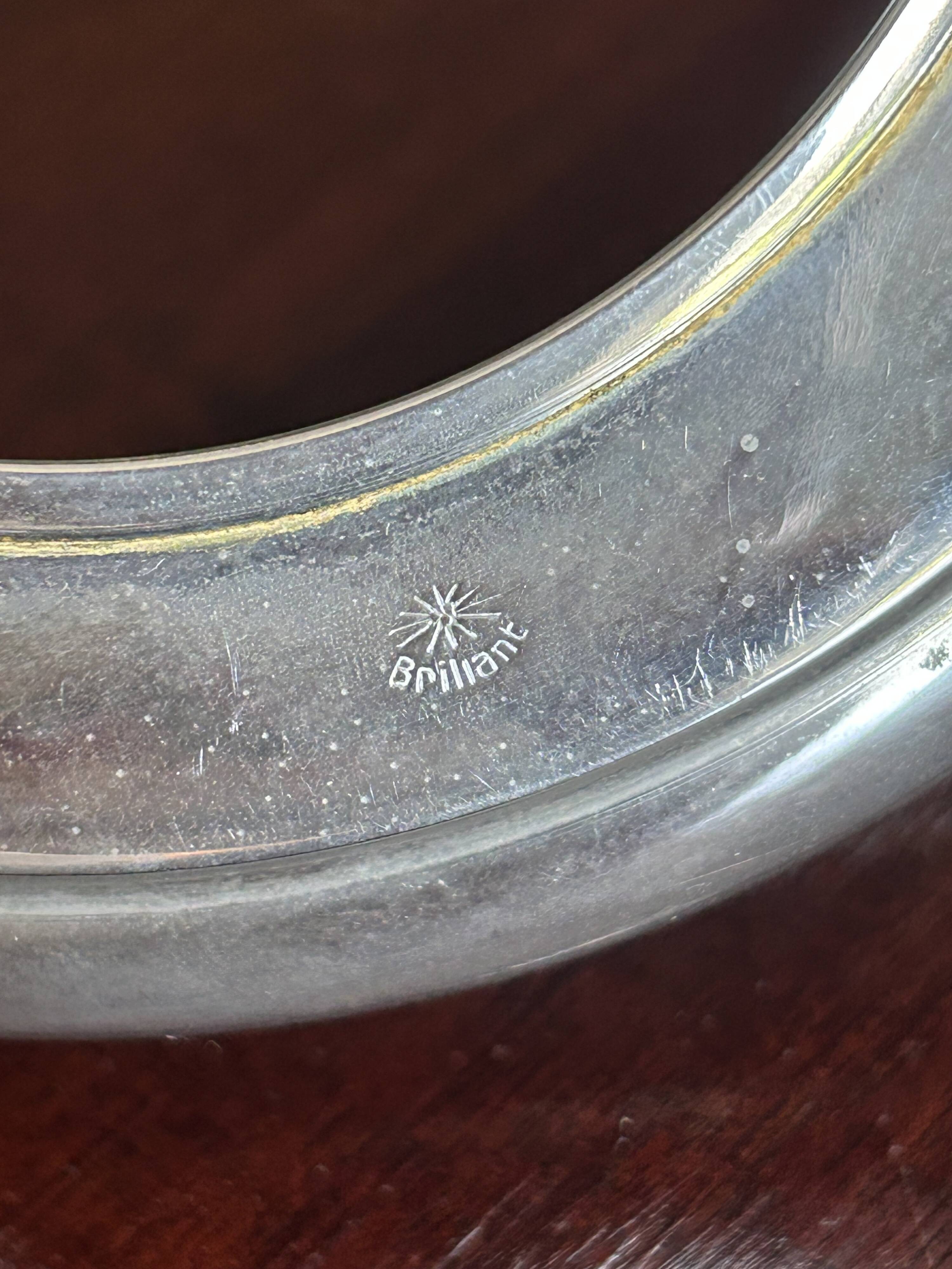 Silver-plated and crystal bonbonnière
