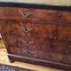 Louis Philippe chest of drawers In walnut veneer with black marble top