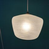 Engraved glass hanging lamp, 1950