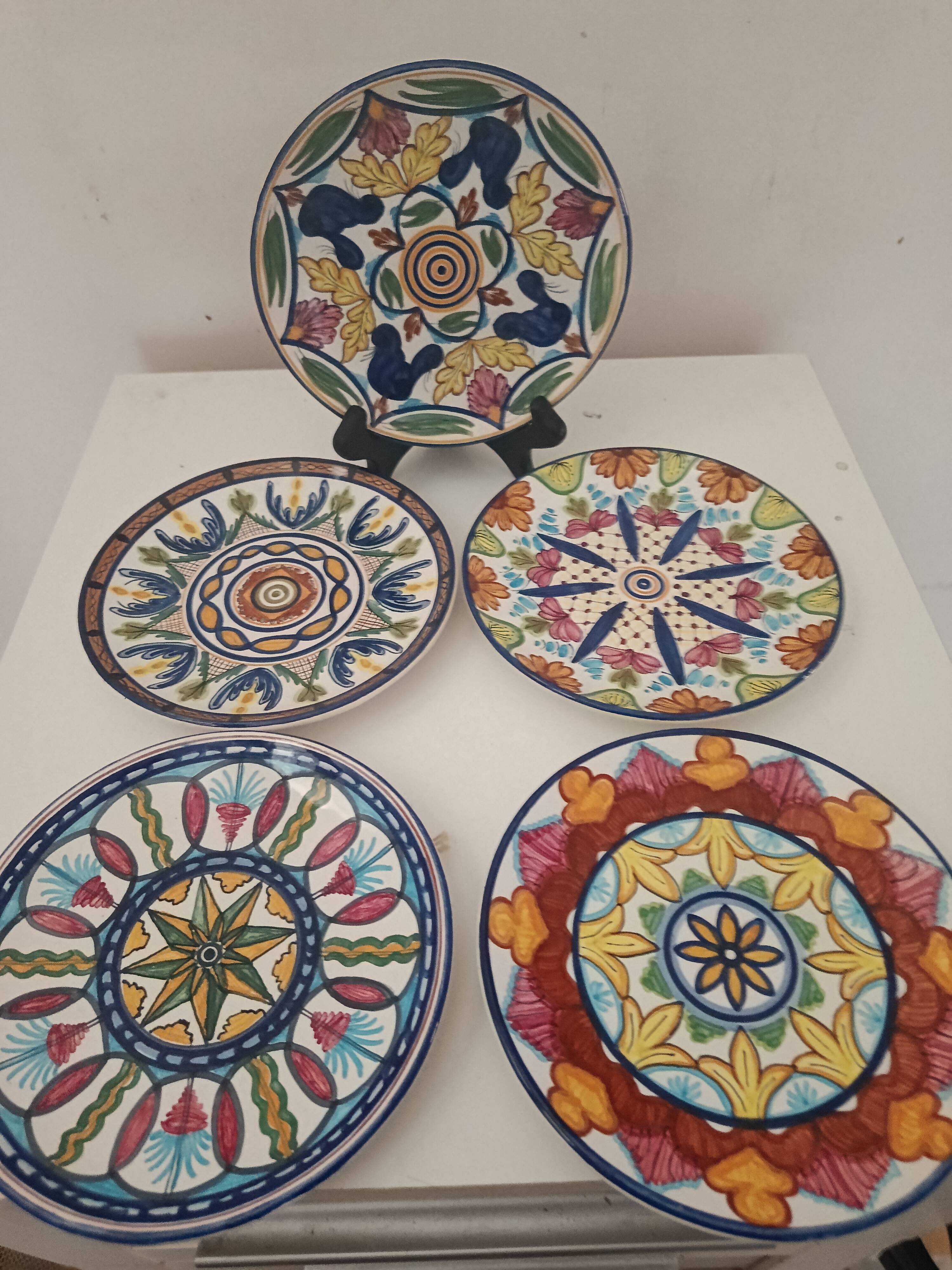 8 handmade ceramic dessert plates J.Arzo